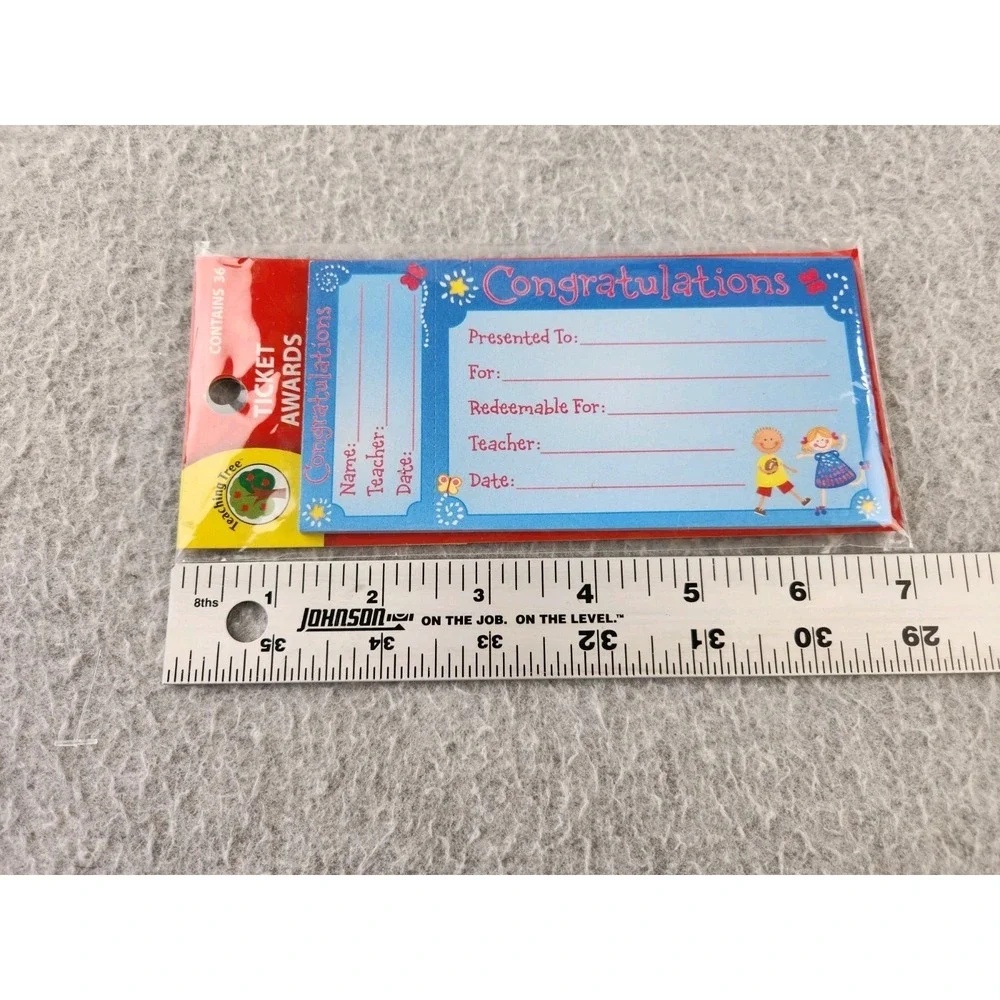 Vintage Teaching Tree Classroom Teacher ticket Awards Tear Off Booklet Student